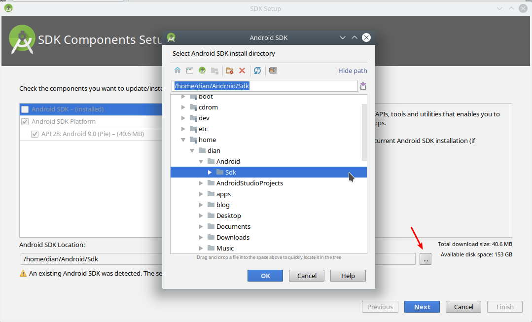 android sdk location android sdk location