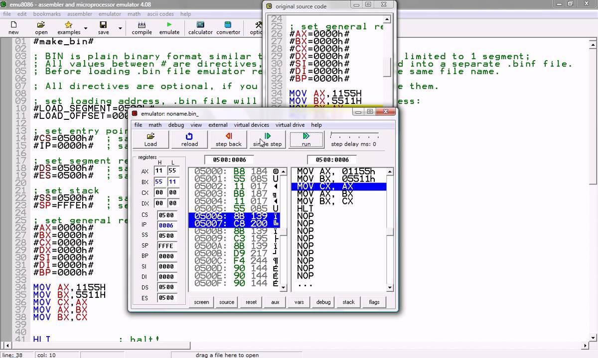 Emulator i8086