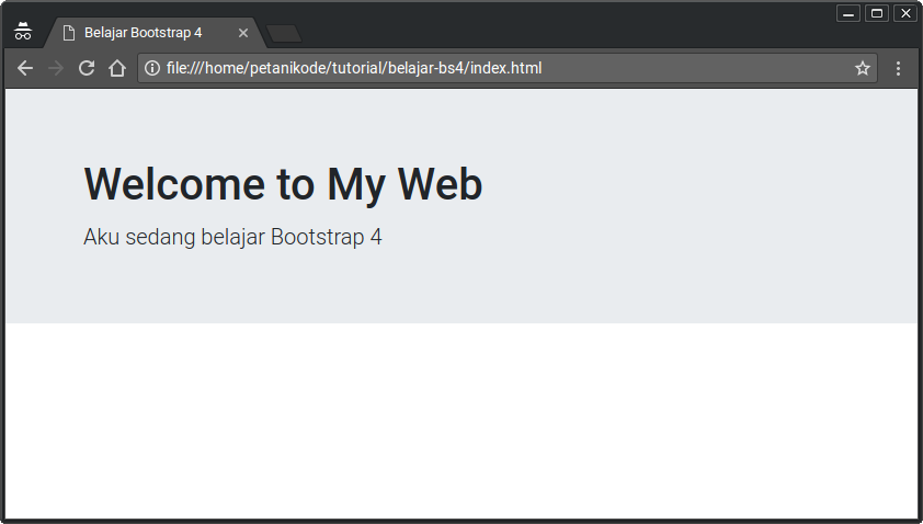 Belajar bootstrap 4 untuk pemula