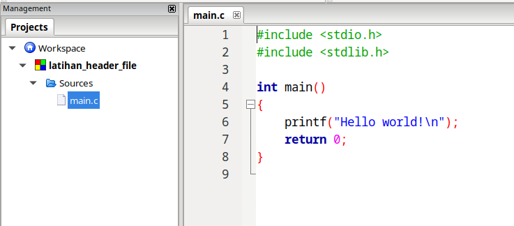 projects in codeblocks