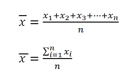 Rumus nilai rata-rata dalam matematika