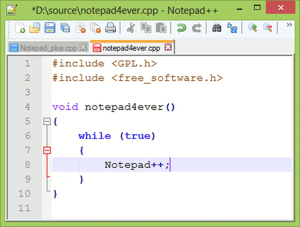 Text Editor Notepad++ untuk Menulis Program C