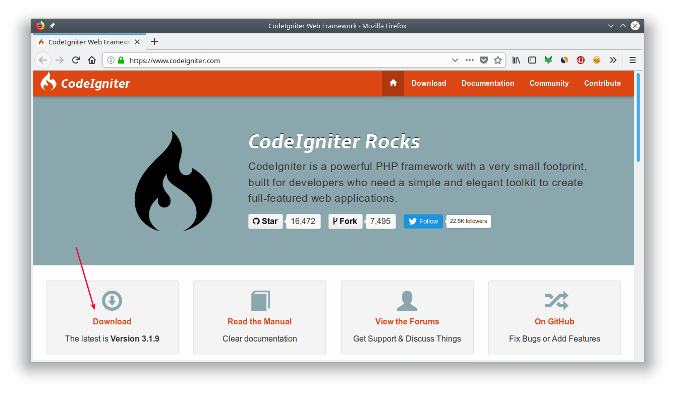 Download Codeigniter