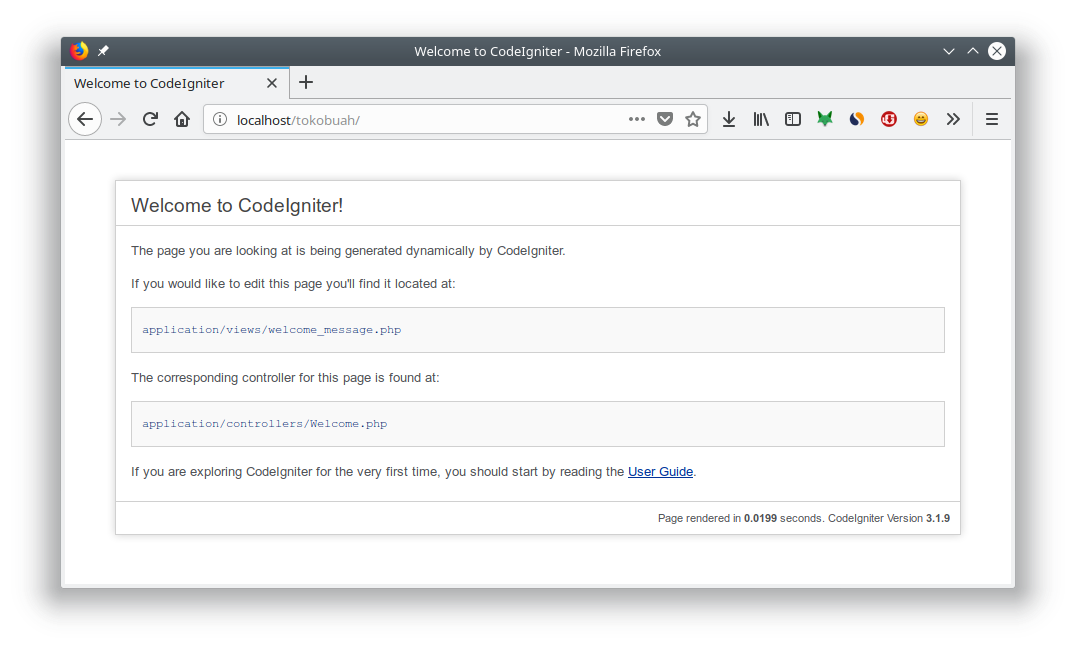 Welcome to Codeigniter