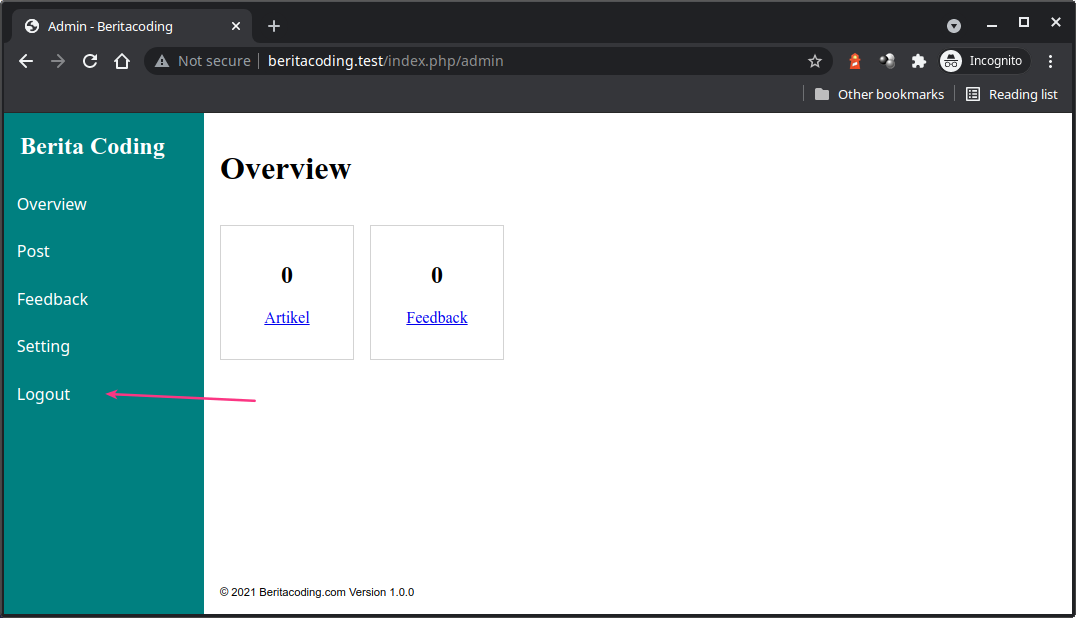 Tombol logout