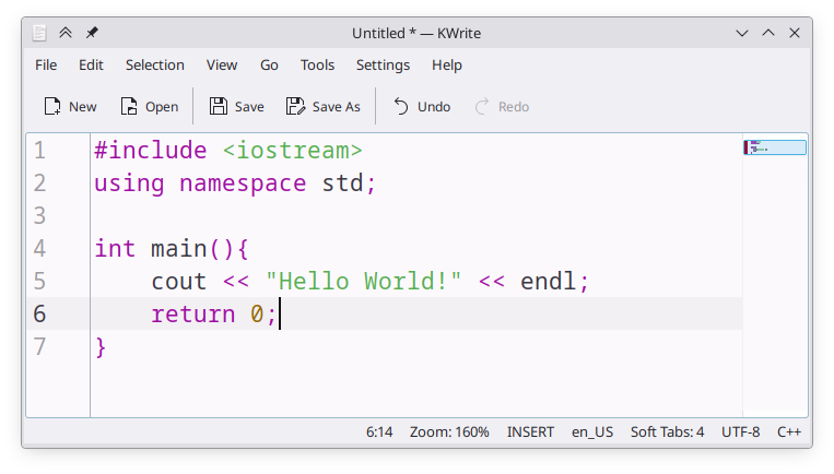 Program C++ Hello World