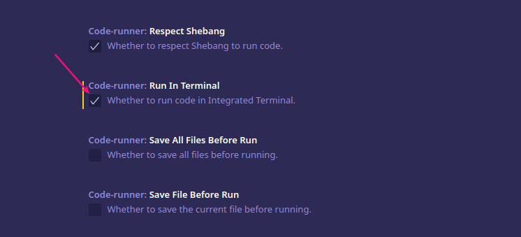 Run in terminal