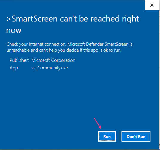 smart screen warning