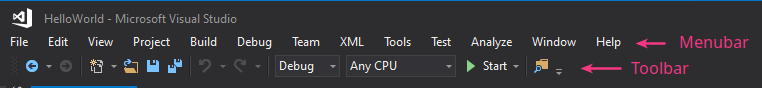menubar dan toolbar