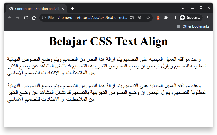 Style text indent. Style text indent