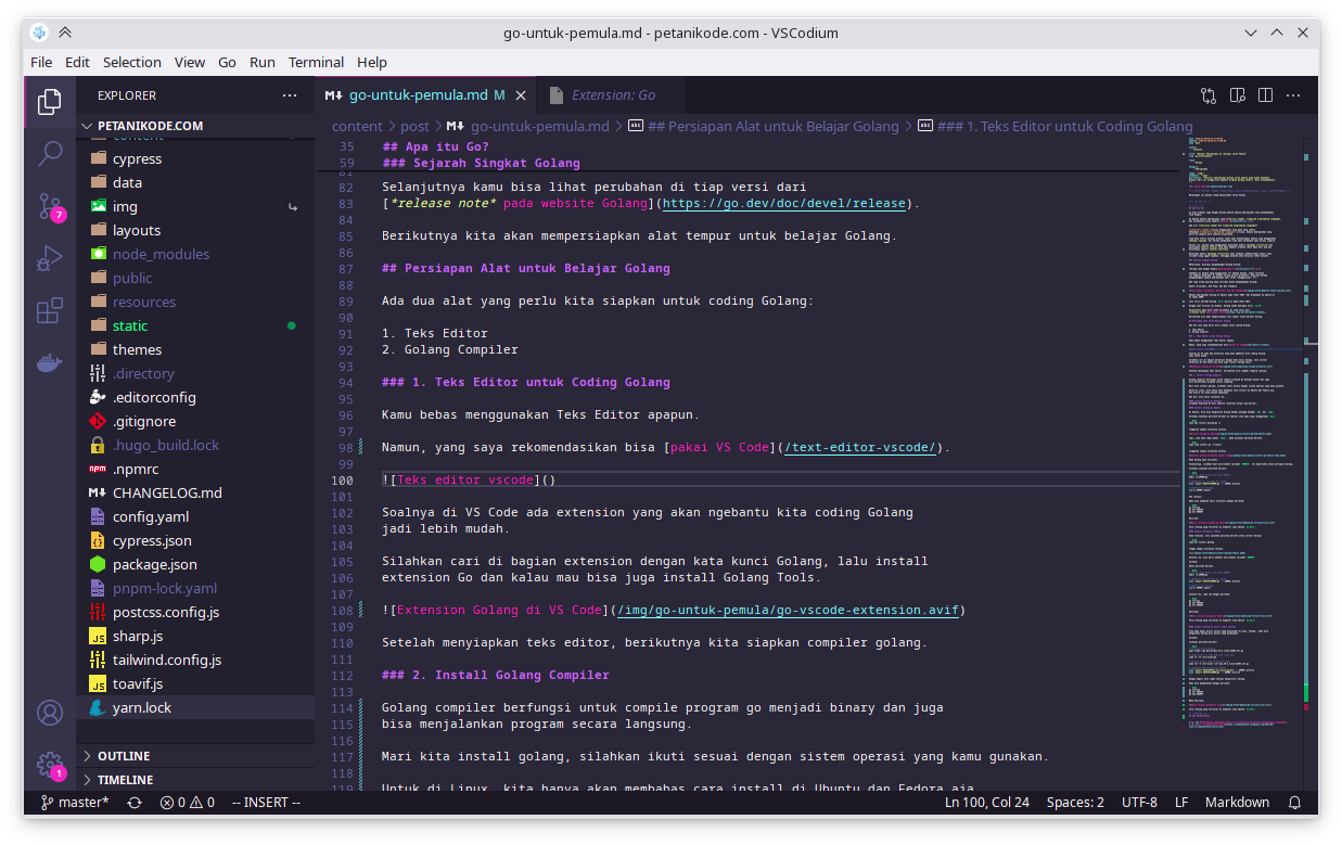 Teks editor vscode