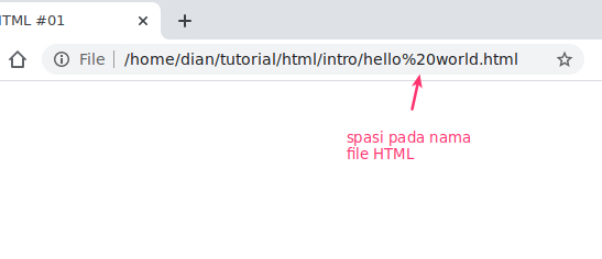 Spasi pada URL