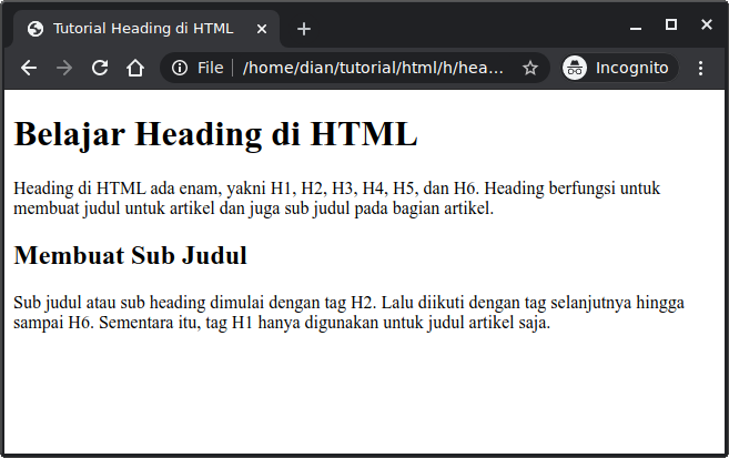 Contoh Heading Artikel