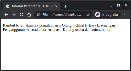 Menampilkan pantun di HTML