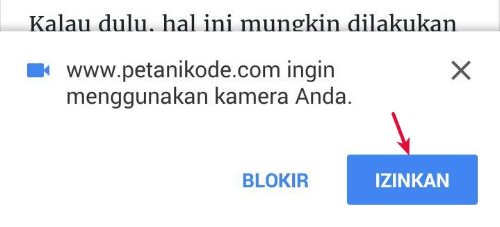 How to Access Webcam from HTMLome Android Izin akses Webcam di Google Chrome Android