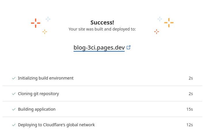 deploy success
