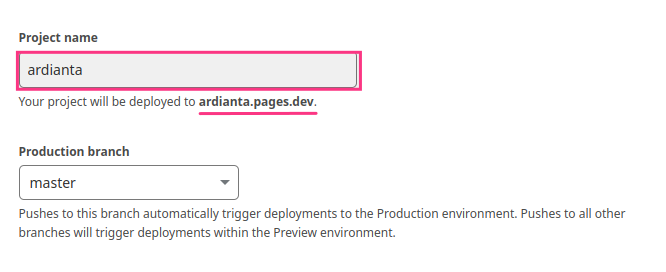 project name