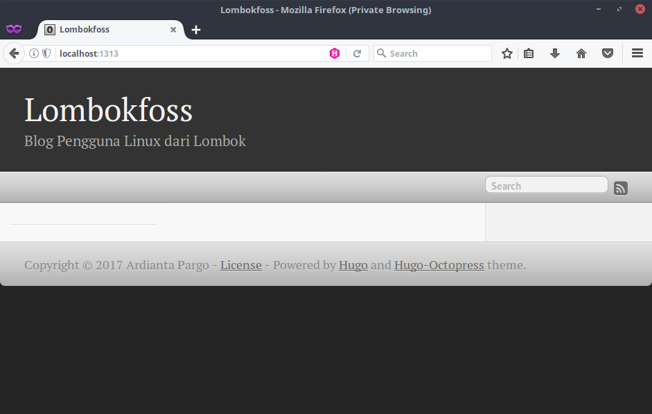 Lombokfoss dengan tema Octopress