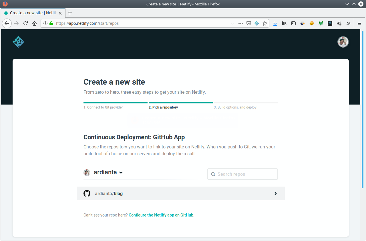 Cara Hosting Hugo Di Netlify Cepat Tidak Sampai 30 Detik