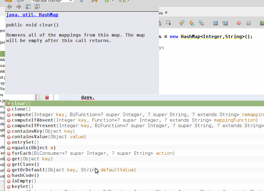 Method dalam objek HashMap