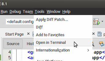 Membuka Terminal di Netbeans