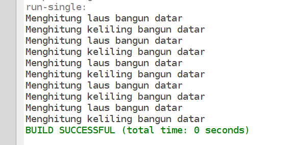 Hasil Eksekusi Program Inheritance