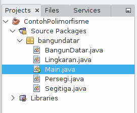 Class di dalam package bangundatar