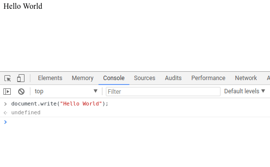 Fungsi Write di Javascript