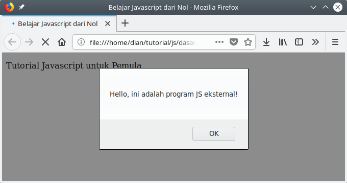 Contoh Program Javascript eksternal