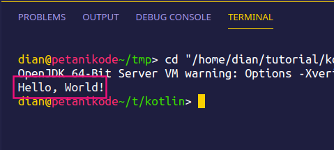 Pemrograman Kotlin dengan Visual Studio Code