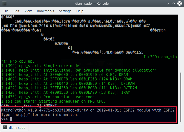Micropython di lumpyboard