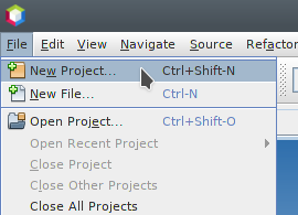 New Project Netbeans