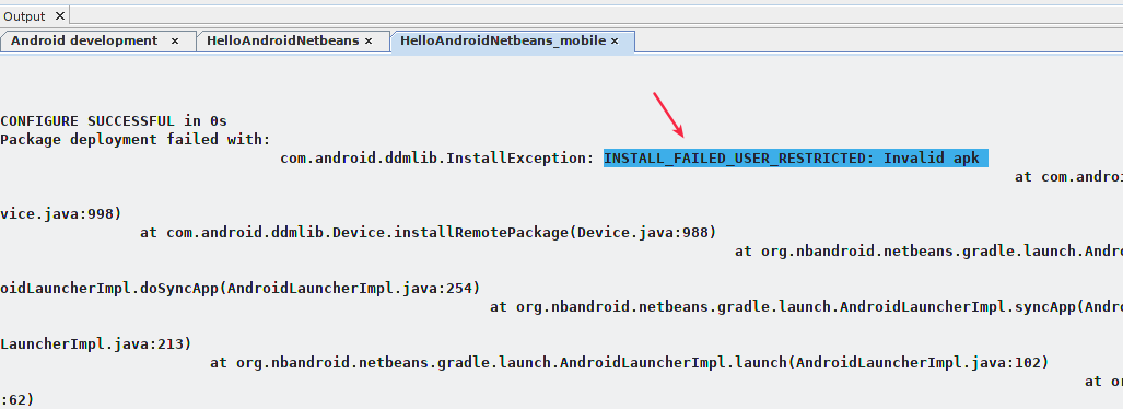Install apk di larang ke HP