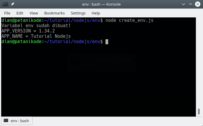 Make env