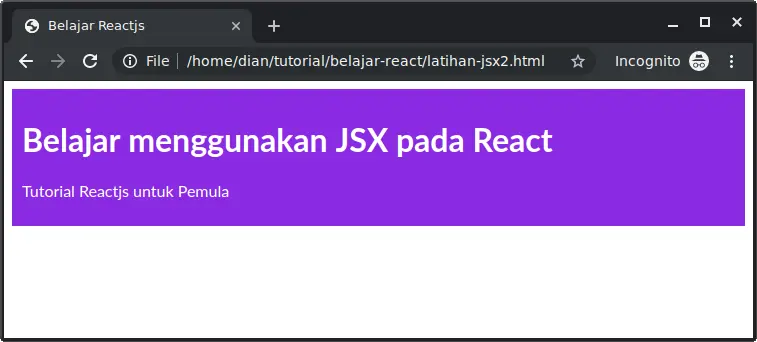 Menggunakan atribut dan anak pada JSX