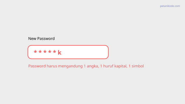 new password validation
