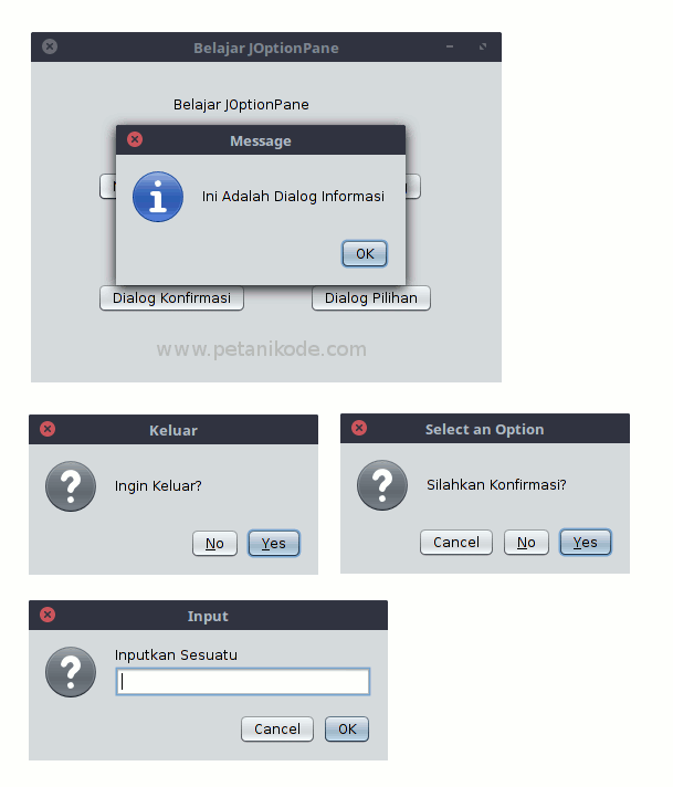 Program JOption Pane